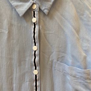 Zara soft blue blouse